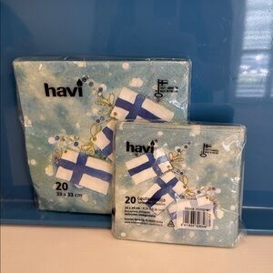 Havi Finnish Paper Dinner (20) and Cocktail (20) Napkins Minna Immonen Design